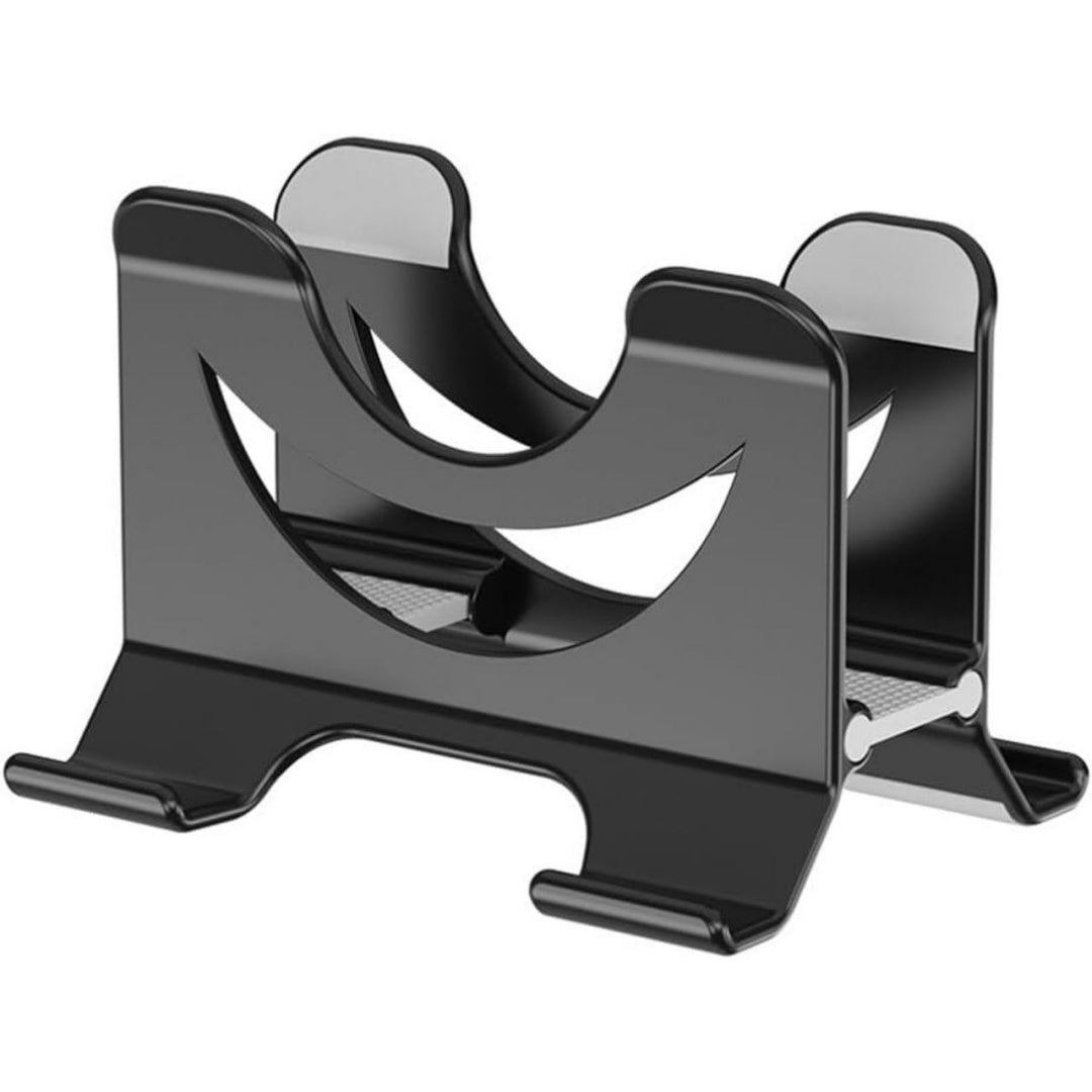 Robustes Laptopstaender aus Holz fuer Reisen